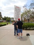 Jim Deferio being confronted by an atheist. -California State University at Fullerton 