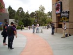 Jim Deferio preaches to students as the pass by. -University of California at Irvine