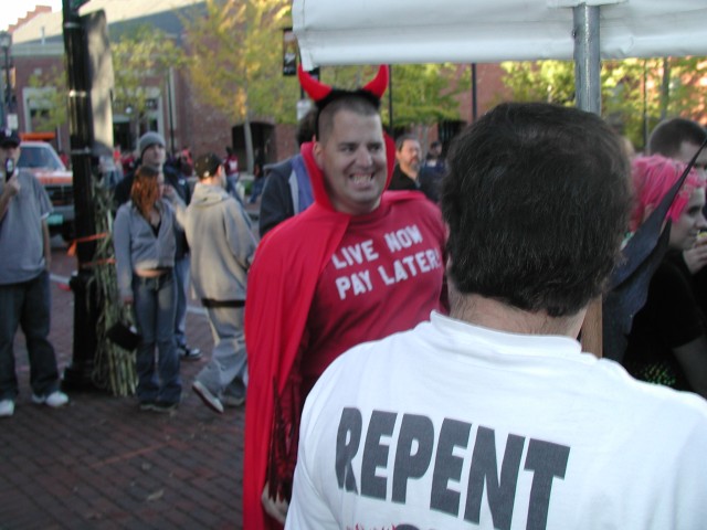 Robert speaks with a child of the devil.