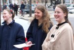 Seventeen-year-old Lauren Murch (center) of the 'Philadelphia 11' rejoices after the court victory.