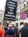 Michael speaks about Jesus Christ in the same location that 11 Christians with RA, including himself, were arrested at during last year's "OutFest".