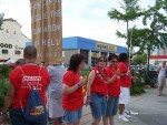 Members of a homosexual "church" blocking RA.
