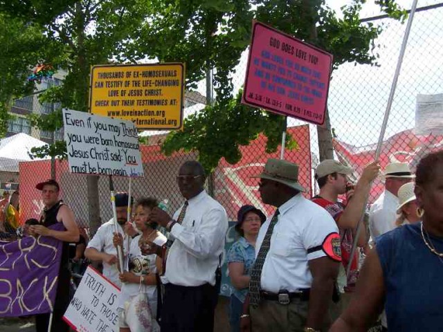 Outside the "Philly Pride Presents" festival.