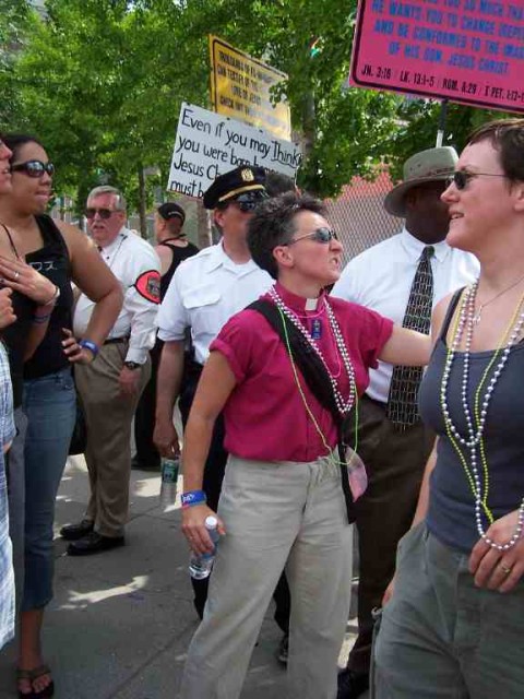 Homosexual "pastor" expresses herself.
