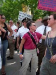 Homosexual "pastor" expresses herself.