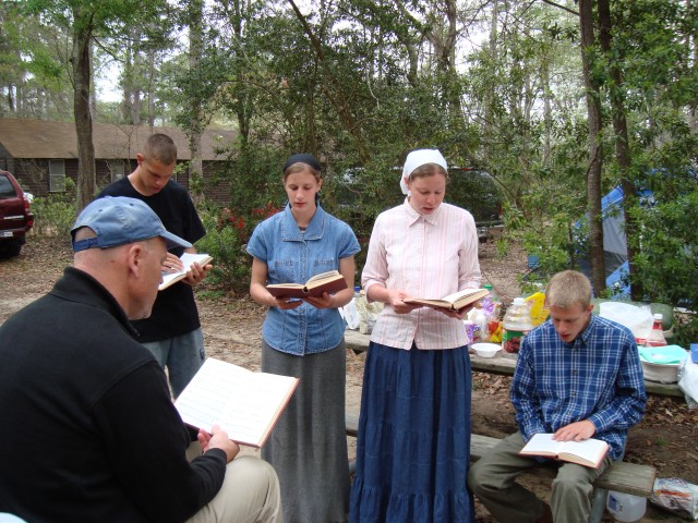 Praise and worship in the camp before going to Panama City Beach.