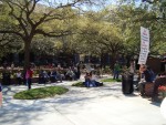 A small crowd at the University of Tallahasee.