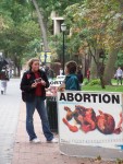 DAY 1 - Arlene (right) speaks to student on the University of Pennsylvania campus.