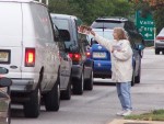 DAY 1 - Linda distributing pro-life Gospel tracts on City Ave.