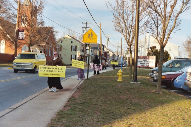 Repent America outside Dover Area High School