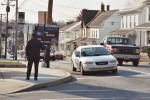 Jim at main intersection in Dover