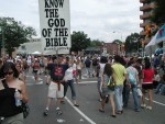 Mark Diener with sign.